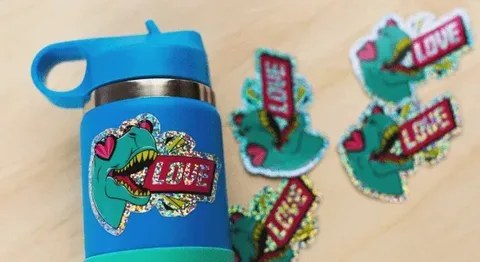 Custom Glitter Stickers for Branding & Creative Use